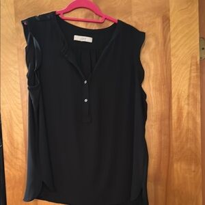 LOFT Black Sleeveless Blouse